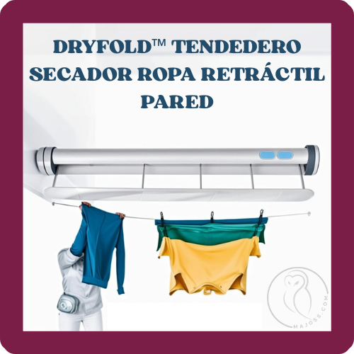 DRYFOLD™ TENDEDERO SECADOR ROPA RETRÁCTIL PARED