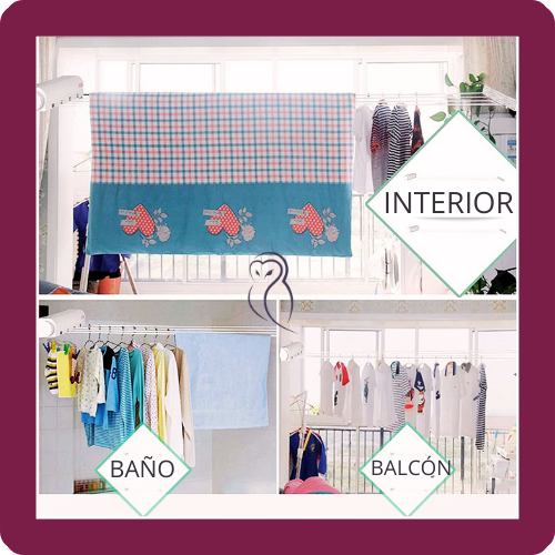 DRYFOLD™ TENDEDERO SECADOR ROPA RETRÁCTIL PARED